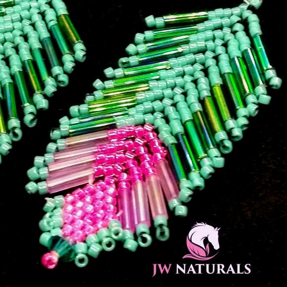 ⭐SOLD⭐ JRW Handmade Feather Earrings - Picture 2 of 8